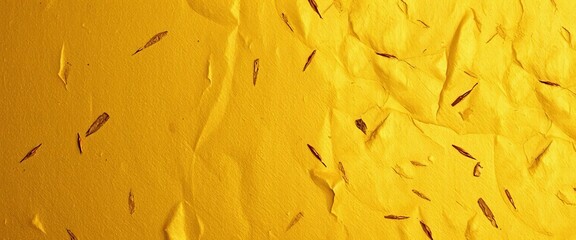 Textured gold leaf background with distressed, aged effect, light, art