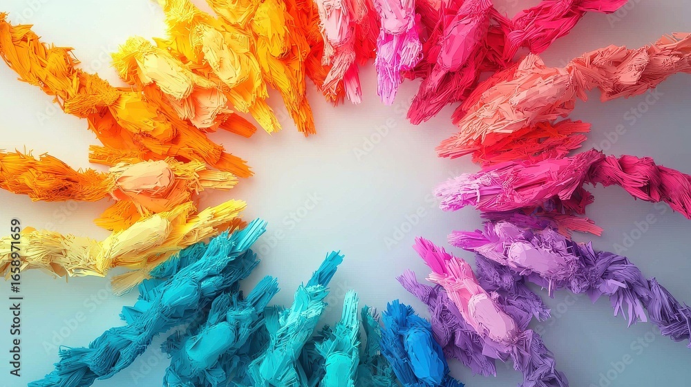 Poster a captivating visually striking abstract design showcasing a vibrant explosion of colors and hues in