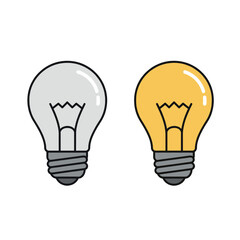 Vector Light Bulb Illustration - Creative Idea and Innovation Concept