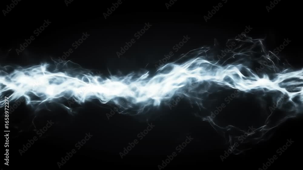 Poster dynamic animated electric discharge element overlay on black background for creative visuals and