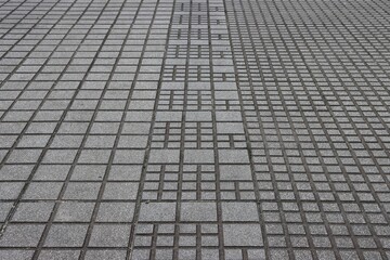 Terrazzo tiles floor grid pattern perspective background