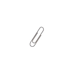 Obraz premium Silver Paper Clip with Top View