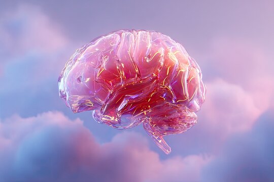 Translucent brain, soft colors