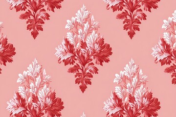 Elegant Floral Pattern On Pink Background