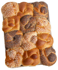 Fresh Bread Rolls isolated on white