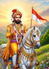 Baba Ramdevpir Ji Illustration
