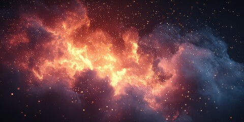 Colorful Space Explosion Nebula