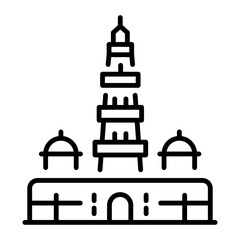 A linear style icon representing victory tower