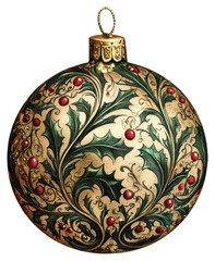Fototapeta na wymiar PNG A christmas bauble illustration ornament vintage.