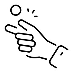 A line style icon representing a toss moment