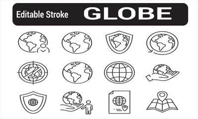 set of vector icons for global design