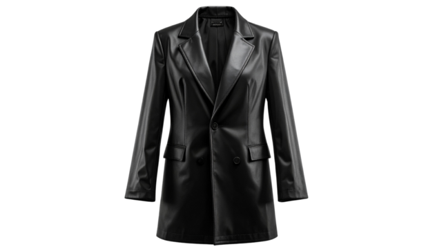 black jacket on white