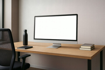 Fototapeta premium Modern workspace with computer monitor
