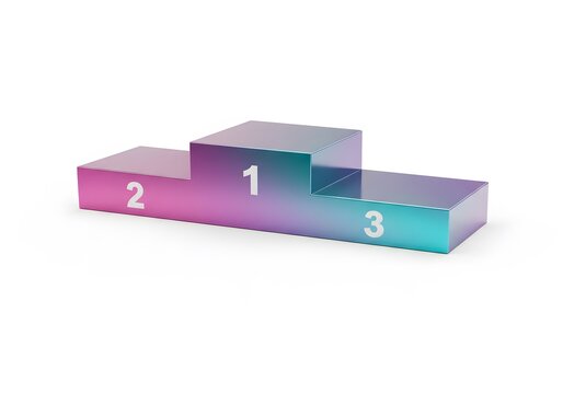 Podium with ranking concept in a modern design
