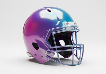 Fototapeta premium Colorful, Gradient American Football Helmet Isolated on a Simple background