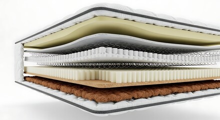 Detailed Cross Section of Mattress Layers