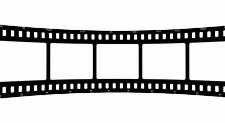 Film strip vector illustration, blank frames, a strong media concept.