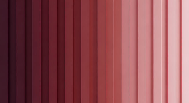 Gradient Shades of Rose: An Abstract Composition with Vertical Geometric Elements Displaying Gradual Transitions from Darker Maroon to Lightest Pink Tones in an Orderly Fashion