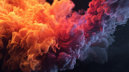 Colorful Powder Explosion Abstract Background, Generative AI