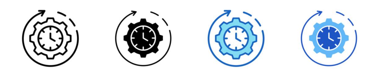 Life Cycle  Icon Set Multiple Style Collection
