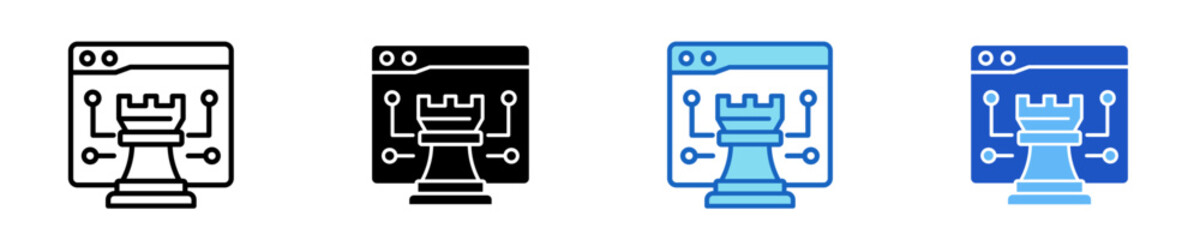 Strategic Web  Icon Set Multiple Style Collection
