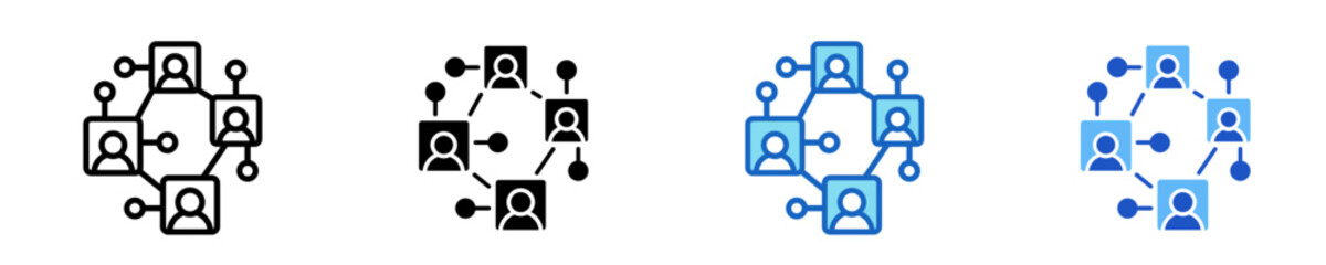 Connection Lines  Icon Set Multiple Style Collection
