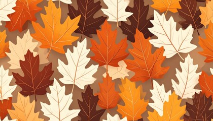 Abstract Autumn Leaves Pattern