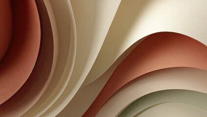 Abstract layered shapes in warm earthy tones (2)