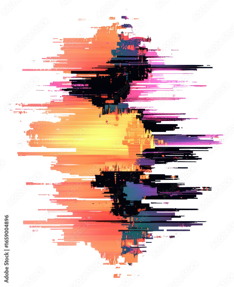 Poster png glitch computer screen error graphics abstract art.