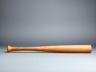 Naklejka premium a wooden baseball bat isolated on gray background