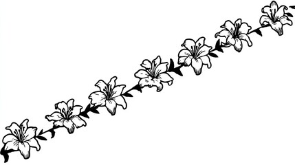 Ornate floral garland design.