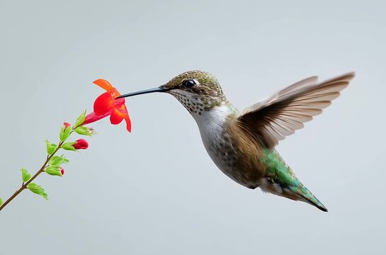 hummingbird, bird, animal, flying, flight, nature, wildlife, humming, wings, feathers, wing, birds, flower, colorful, hovering, fly, feather, wild, small, avian, green, ruby, throated, red, hover