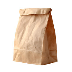 Brown Paper Bag on Black Background