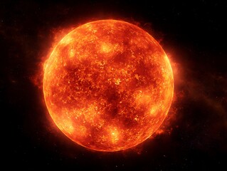 Close-up Image of a Red Giant Star