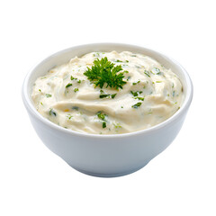 Creamy Herb Sauce in White Bowl Delicious Appetizer