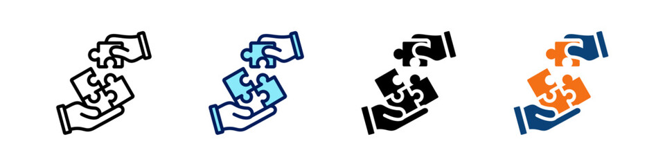 Performance Gap All In One Icon Multi Styles Vector Set