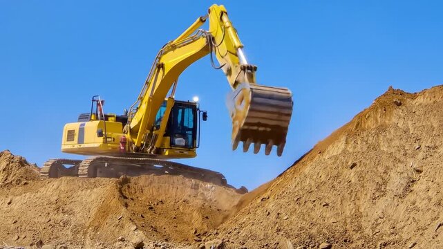 excavator at work