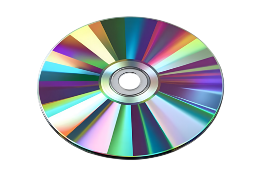 虹色に輝く光学ディスク