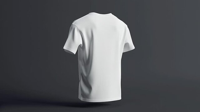 White Blank T-Shirt Mockup. Ideal for showcasing apparel designs, logos, or branding in an elegant and isolated context. 