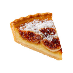 Delicious Slice of Fig Tart with Coconut Flakes