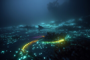 Mystical Mermaids Swim The Dark