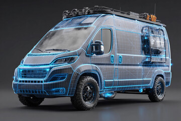 Naklejka premium Realistic vehicle mockup designed for marketing, advertising, and product visualization, ideal for automotive branding and graphic design projects.