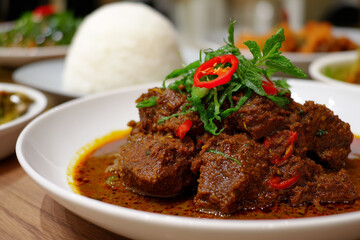 Beef Rendang with Dark Brown Seasoning