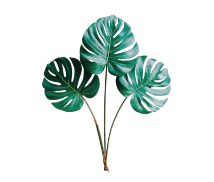 Deep teal monstera leaves clustered on dark background