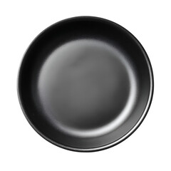 Black Empty Round Dish Top View