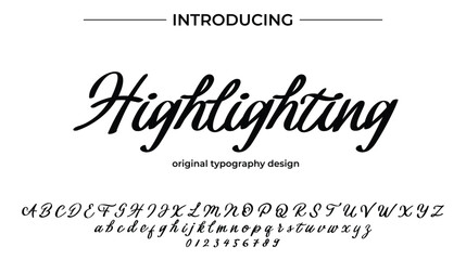 Highlighting - Elegant Script Font for Smooth Handwritten Design and Creative Typography