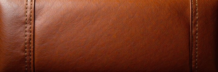 Smooth, polished brown leather; fine lines visible , background, texture