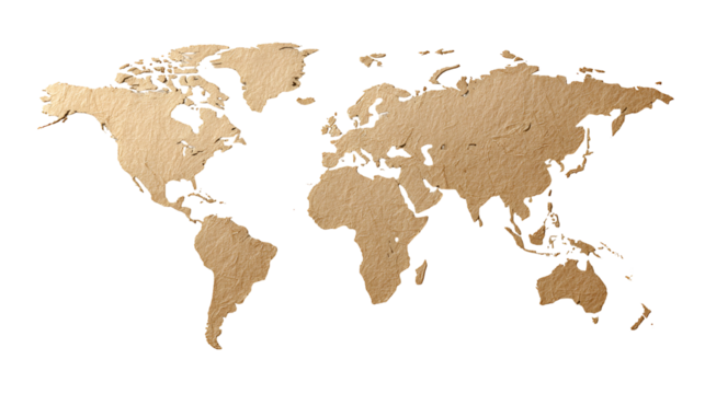 World map textured paper design global travel