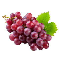 Fototapeta premium Red grapes bunch fresh fruit vine leaf