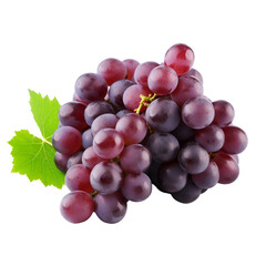 Fototapeta premium Red Grapes Bunch Fresh Fruit Vine Leaf